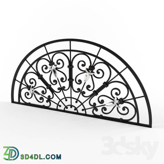 Other architectural elements - wrought iron window grille