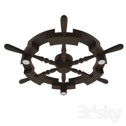 Ceiling light - Chandelier 3-lamp Hand wheel 328 With ceiling light-emitting diode 