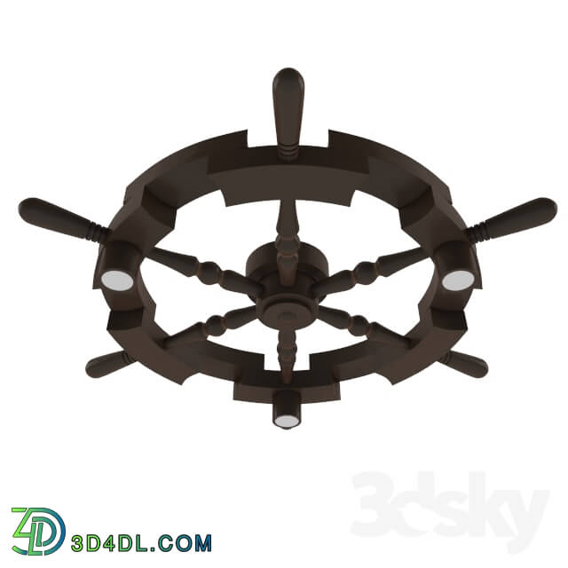 Ceiling light - Chandelier 3-lamp Hand wheel 328 With ceiling light-emitting diode