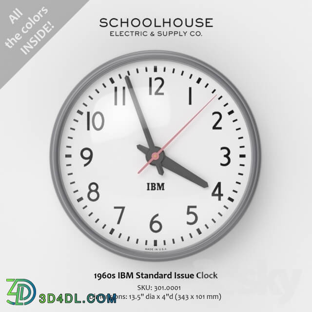 Other decorative objects - Schoolhouse Electric - 1960s IBM Standard Issue Clock