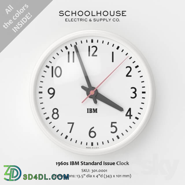 Other decorative objects - Schoolhouse Electric - 1960s IBM Standard Issue Clock