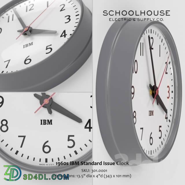 Other decorative objects - Schoolhouse Electric - 1960s IBM Standard Issue Clock