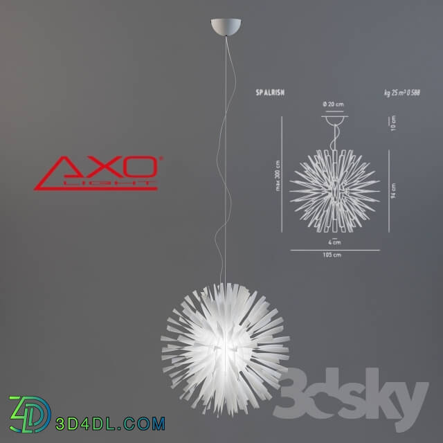 Ceiling light - Hanging lamp Axo Light SP ALRISH SPALRISHXXXXE27