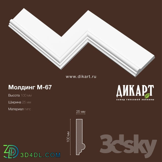 Decorative plaster - M-67_100Hx25mm