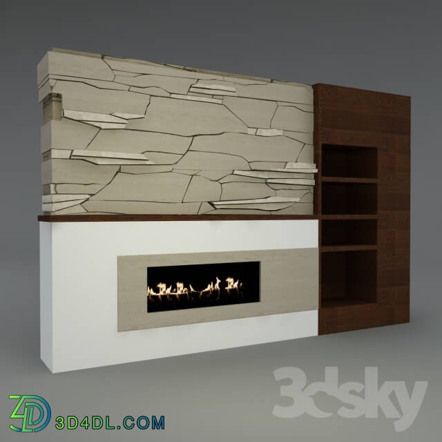 Fireplace - stone fireplace