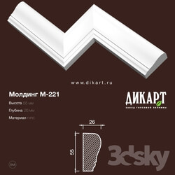 Decorative plaster - www.dikart.ru M-221 55Hx26mm 22.7.2019 