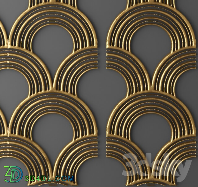 Other decorative objects - 3D panel_ futurism. Grille.