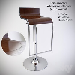 Chair - Wholesale Interiors _A315 walnut_ 