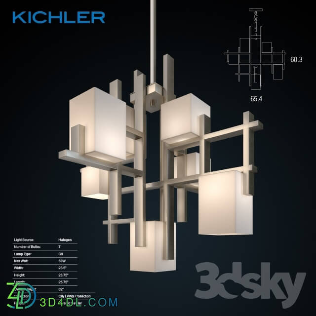 Ceiling light - Kichler City Lights 7 Light Halogen Chandelier