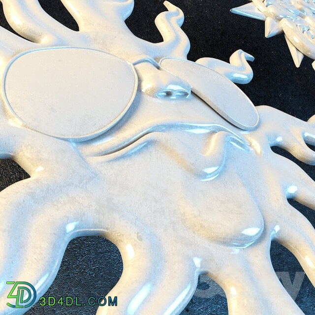 Decorative plaster - Decorative SET sun and moon