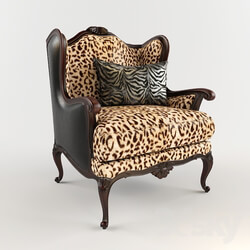 Arm chair - Leopard leather chair 