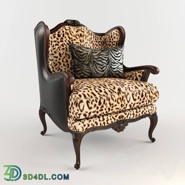 Arm chair - Leopard leather chair