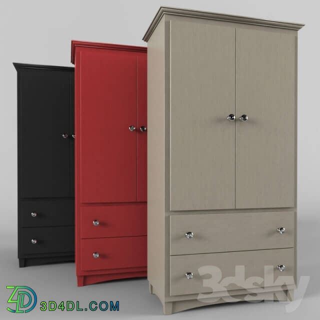 Wardrobe _ Display cabinets - Sonoma Armoire Wooden Wardrobe Storage