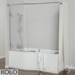 Bathtub - Set baths Comfort Plus TM KOLO with glass curtains and soft 