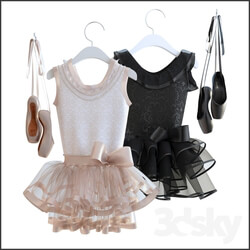 Clothes and shoes - Pointe shoes with dress 