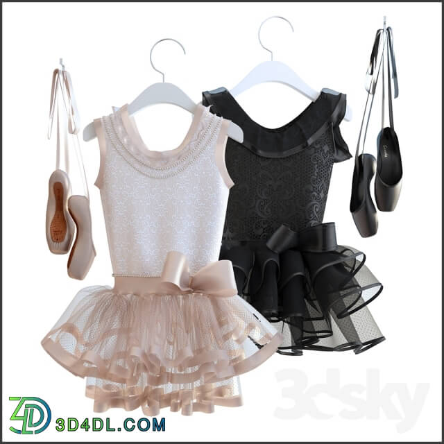 Clothes and shoes - Pointe shoes with dress