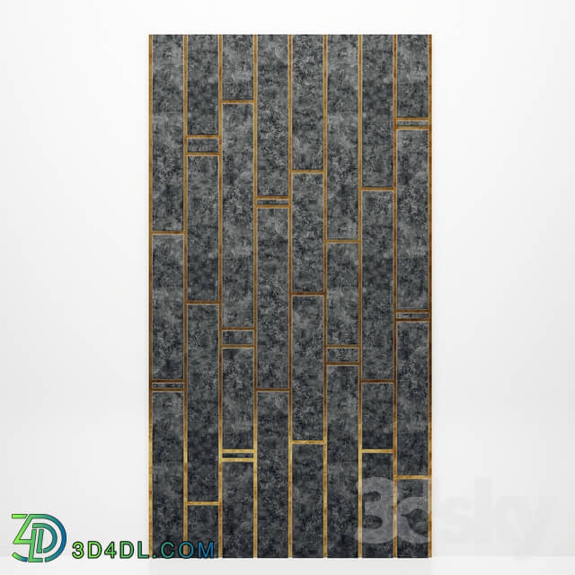 3D panel - gold fabric panel