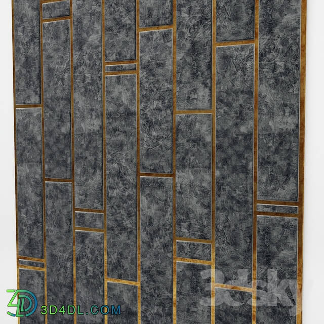 3D panel - gold fabric panel