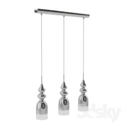 Ceiling light - 95556 LED suspension BOLANOS_ 3x3_3W _LED__ L710_ steel_ chrome _ glass_ chrome_ transparent 