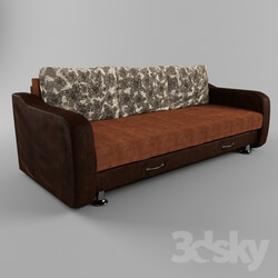 Sofa - sofa with leather hand-rails 