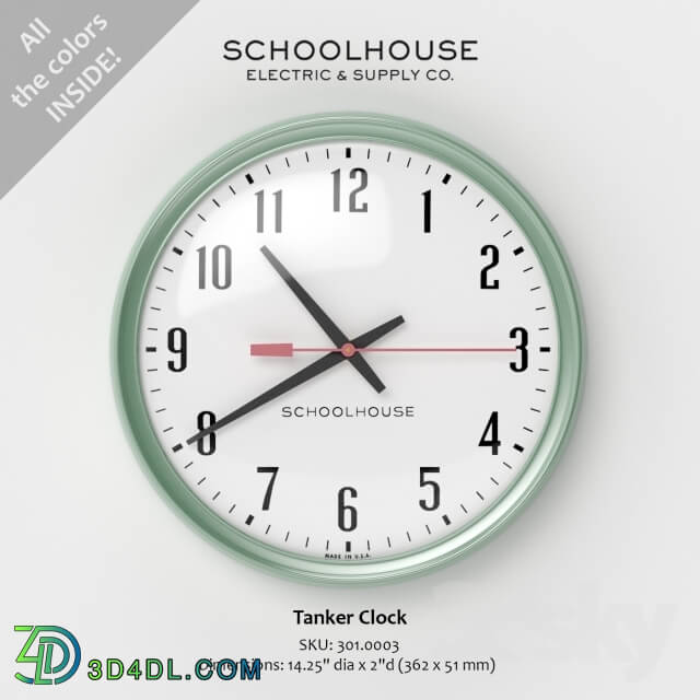 Other decorative objects - Schoolhouse Electric - Tanker Clock