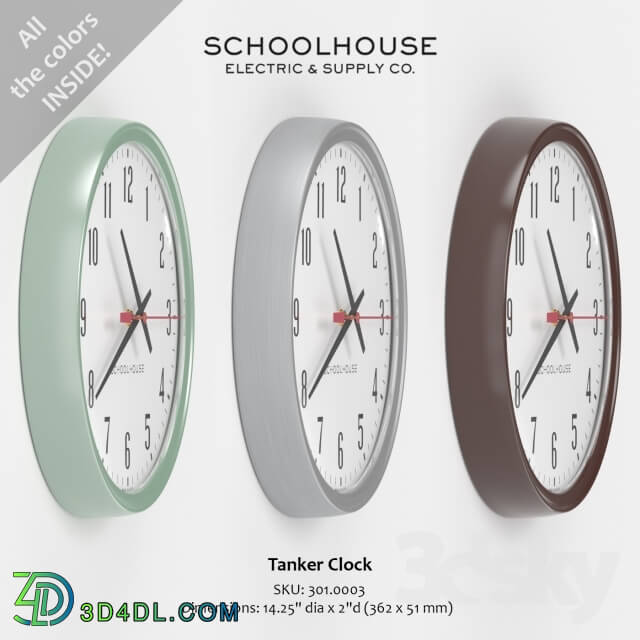 Other decorative objects - Schoolhouse Electric - Tanker Clock