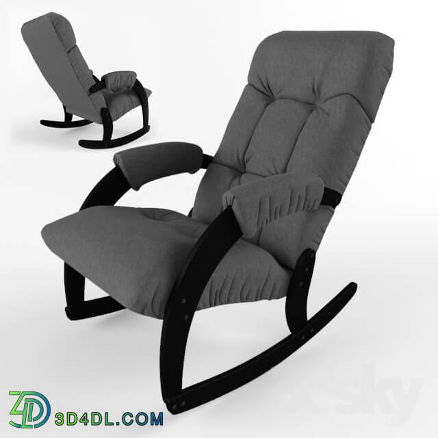 Arm chair - Rocking-chair Comfort Model 67 frame_ upholstering of Verona Light Gray