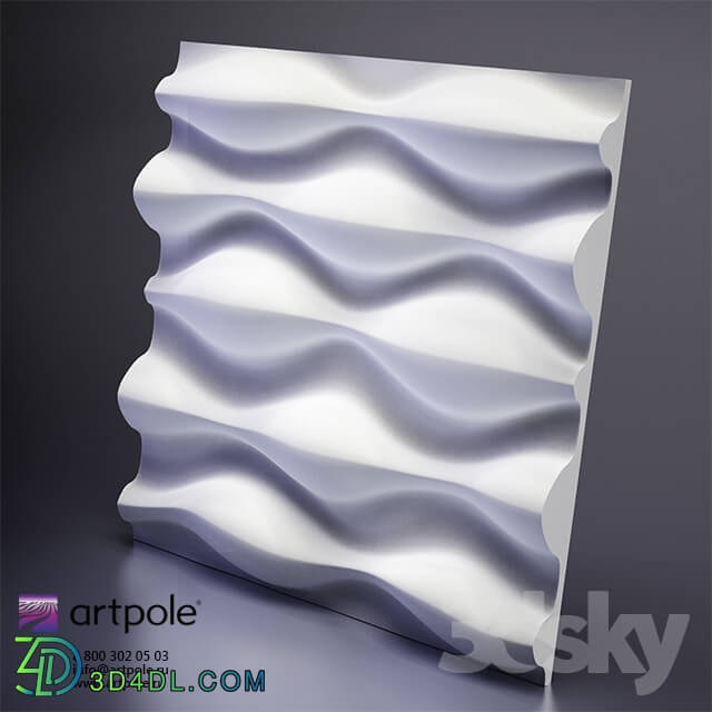 3D panel - Plaster 3d panel Drop from Artpole