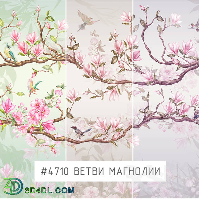 Wall covering - Creativille _ Wallpapers _ Magnolia branches 4710