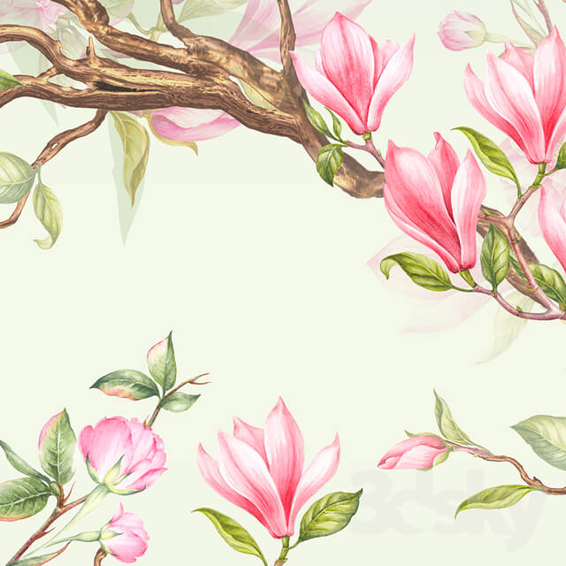 Wall covering - Creativille _ Wallpapers _ Magnolia branches 4710