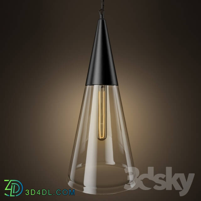 Ceiling light - Restoration hardware Mason Glass Cone Filament Pendant