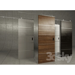 Doors - Supra Stainless Steel Contemporary Barn Door Hardware 