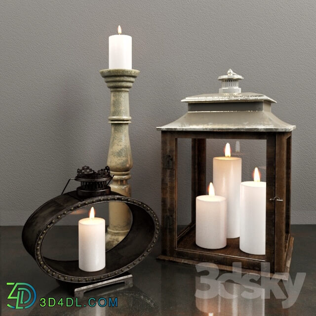 Decorative set - A set of candlesticks