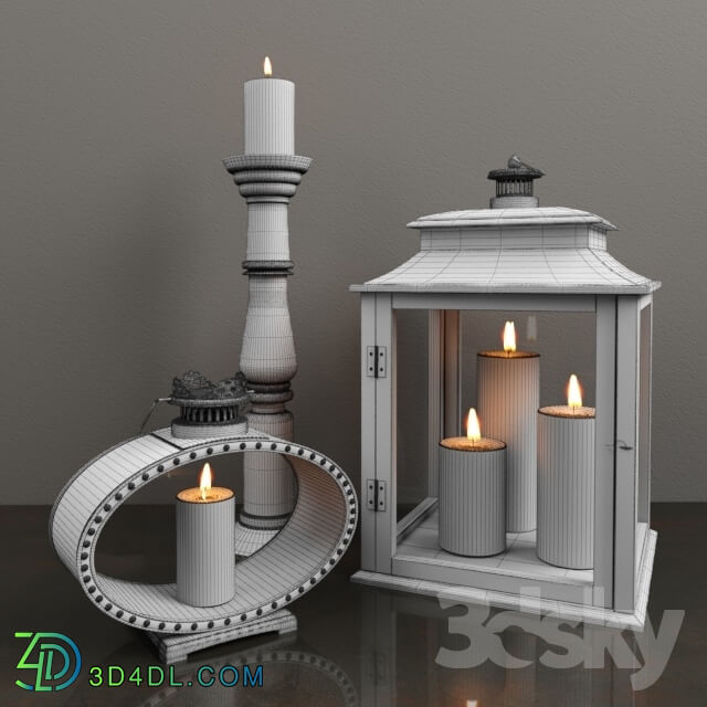 Decorative set - A set of candlesticks