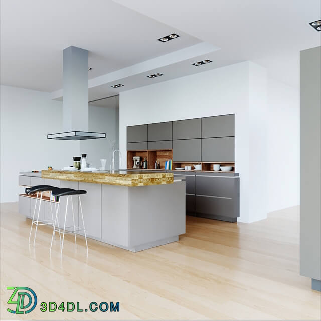 Kitchen - Goldreif by Poggenpohl Pure Kitchen _vray _ corona_