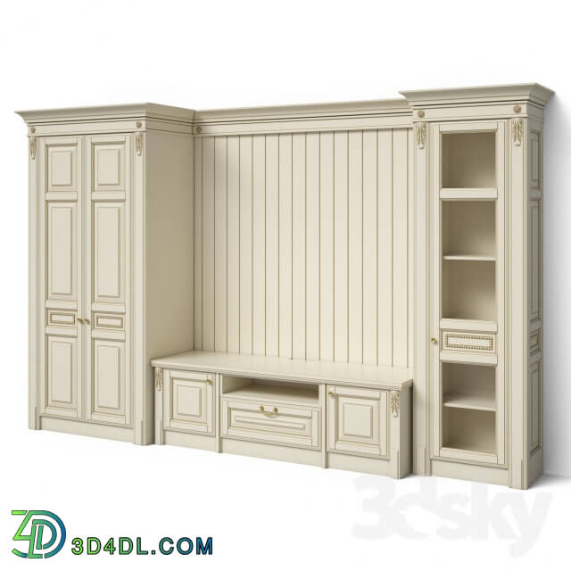 Wardrobe _ Display cabinets - TV wall with wardrobe