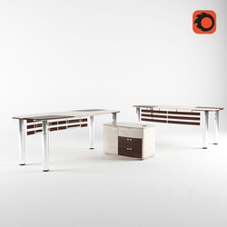 Office furniture - Office table with curbstone 