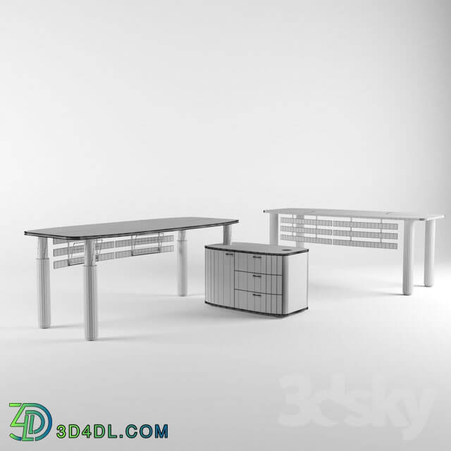 Office furniture - Office table with curbstone