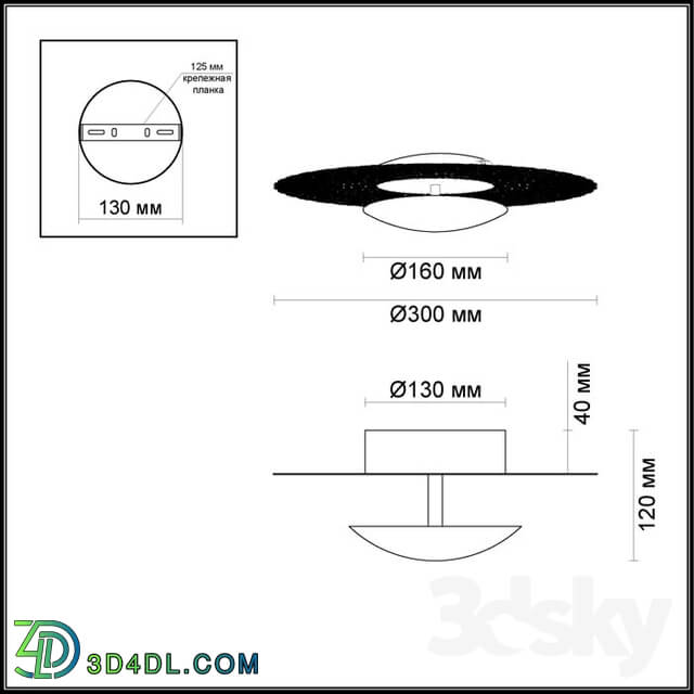 Wall light - Wall-ceiling lamp ODEON LIGHT 3560 _ 18L_ 3560 _ 24L LUNARIO