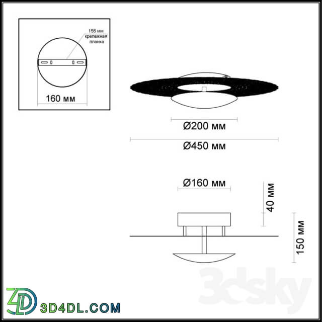 Wall light - Wall-ceiling lamp ODEON LIGHT 3560 _ 18L_ 3560 _ 24L LUNARIO