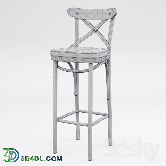 Chair - Dark Metal Bar Chair