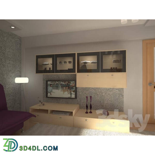 Wardrobe _ Display cabinets - TV wall