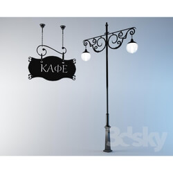 Street lighting - Signboard forged 