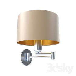 Wall light - 95055 MASERLO brace crank_ 1х60W _E27__ Ø230_ H260_ A595_ nickel matt _ textile_ gray-brown 