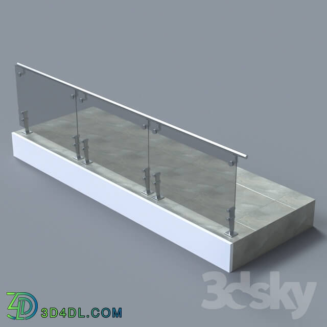 Other architectural elements - Glass Handrail with short Baluster