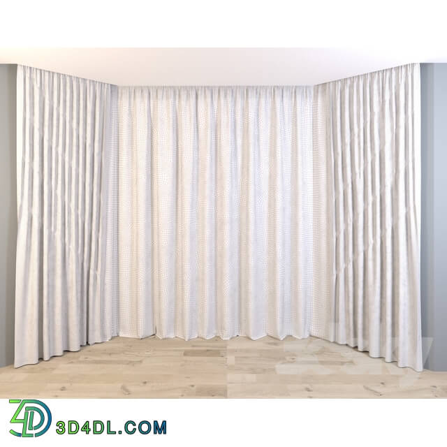 Curtain - curtains for bay window. type 1