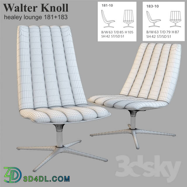 Arm chair - Walter Knoll Healey Lounge 181 _ 183