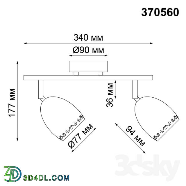 Wall light - Laid on lamp NOVOTECH 370560 VETERUM