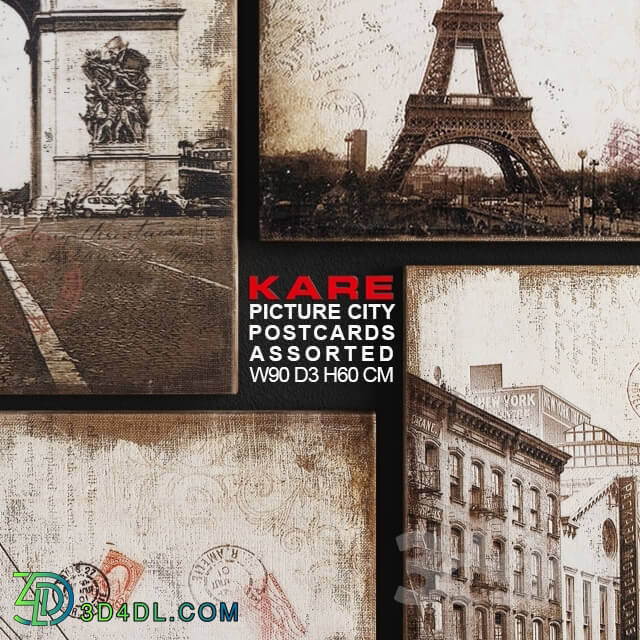 Frame - Picture City Postcards 60x90 Assorted