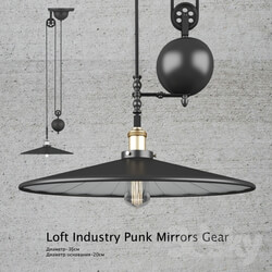 Ceiling light - Loft Industry Punk Mirrors Gear 